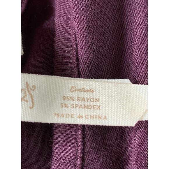 Matilda Jane Womens Burgundy 3/4 Sleeve Dress With Attached Belt & Elastic Waist - Picture 4 of 9